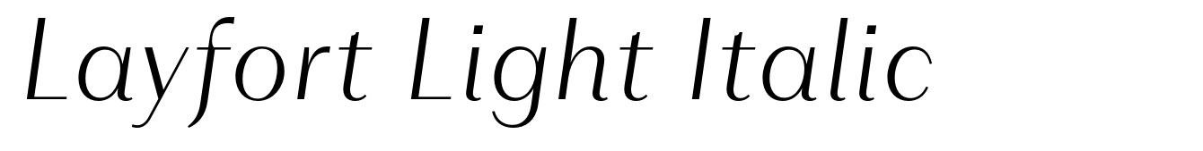 Layfort Light Italic